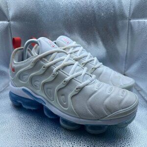 Size 9.5 Nike Air VaporMax Plus White University Blue Men's Sneakers DV2119-100